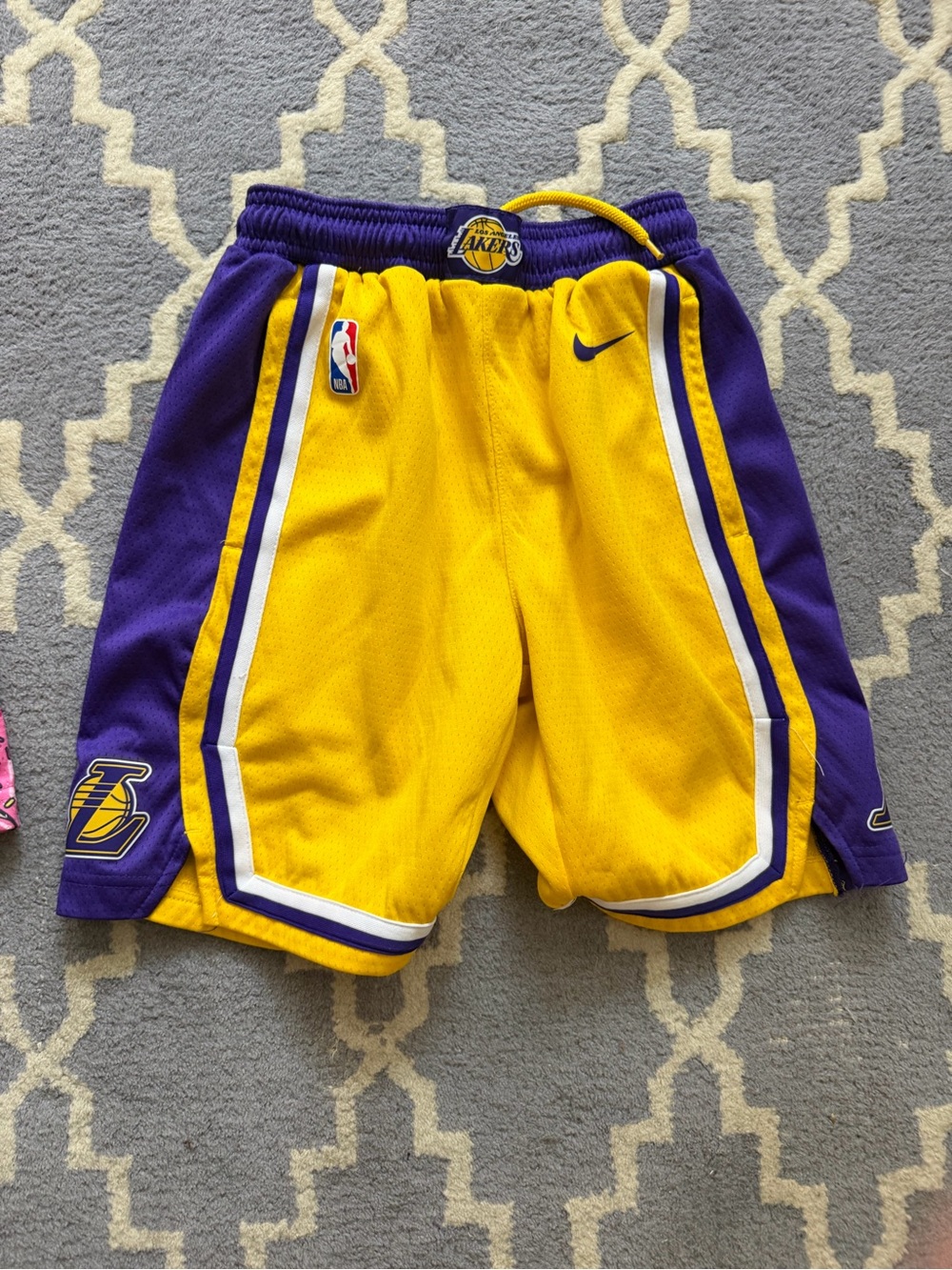 Nike Kids' Lakers Yellow & Purple Basketball Shorts
